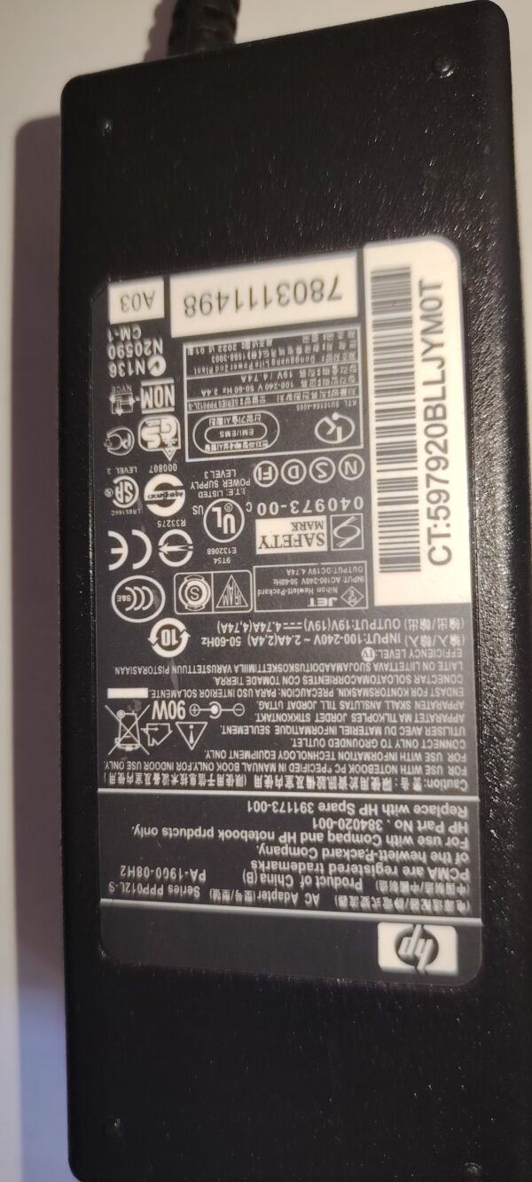 chargeur pc HP Dorigine 19V/4.74A 90W – Image 4