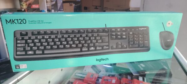 PACK Clavier Souris  MK120 Logitech Filaire Original Neuf