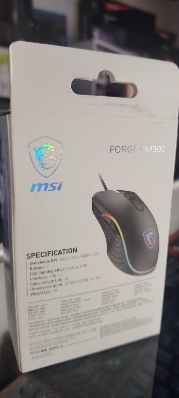 SOURIS GAMER MSI FORGE GM300 NOIR Neuf – Image 3