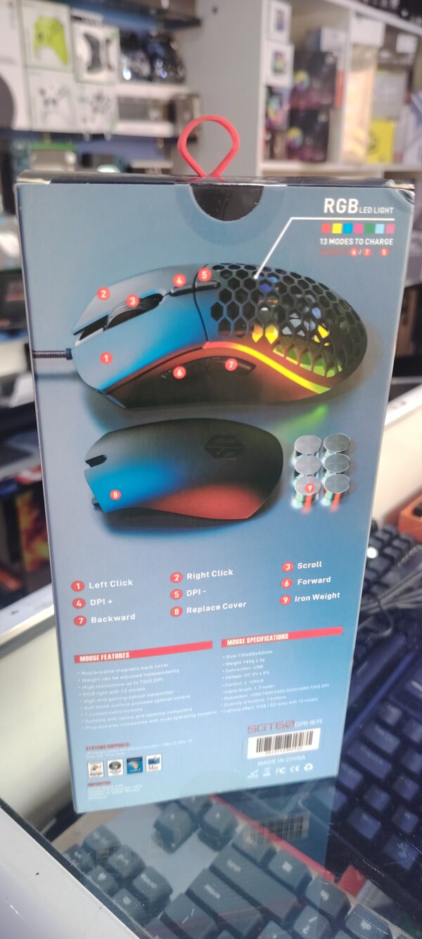 Souris Gaming SG T60 RGB Neuf – Image 3