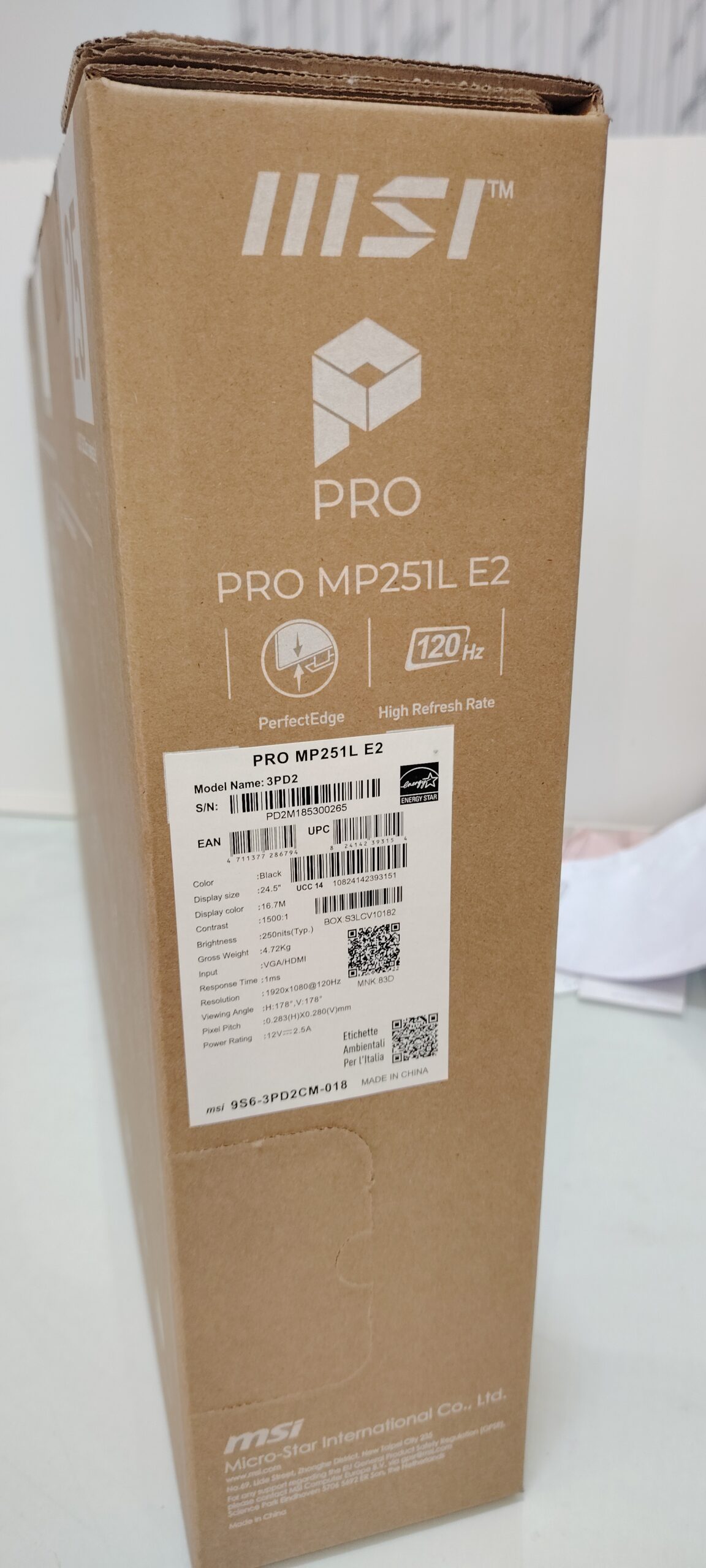 Mouniteur MSI PRO MP251L E2 25″ 120Hz IPS (Neuf) – Image 4