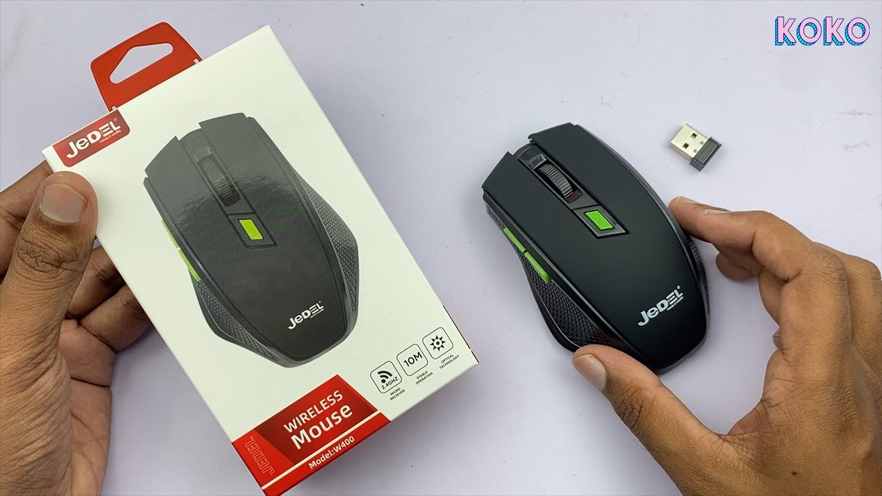 Jedel - Souris Optique GAMING W400 6D sans fil Bluetooth 2,4 GHz - Noir